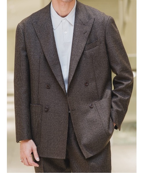 SUIT SQUARE（スーツスクエア）の「GOOVI タックテーパードパンツ ハイツイストウールサージ（スラックス・メンズ・ブラウン系・1/2/3）」の10枚目の写真