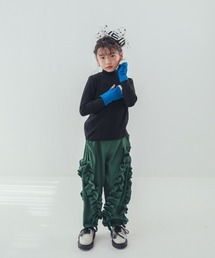 unica チェックアシメフリルパンツ　レディース　ブラック unica｜ユニカのパンツ（フリル）通販 - ZOZOTOWN