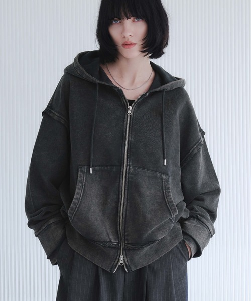 新品タグ付/XXL ディーゼル　パーカー　キルティング　切替え　黒　ダブルジップ キルティング切り替え パーカー レディース トップス 送料無料