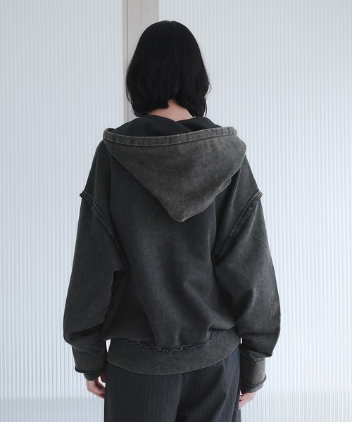 SELLE GLANT(セレグランテ)の「HEAVYWEIGHT DOUBLE ZIP HOODIE/ヘビーウェイトダブルジップパーカー(パーカー・メンズ・ブラック系/杢グレー/ブラック・SMALL/MEDIUM/LARGE)」の21枚目の写真
