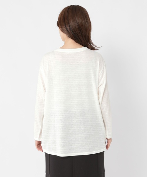 studio CLIP（スタディオクリップ）の「アソートシャドーボーダースラブプルオーバー（Tシャツ/カットソー・レディース・その他1/ライトグリーン/オフホワイト/その他2・FREE）」の9枚目の写真