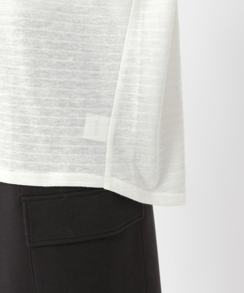 studio CLIP（スタディオクリップ）の「アソートシャドーボーダースラブプルオーバー（Tシャツ/カットソー・レディース・その他1/ライトグリーン/オフホワイト/その他2・FREE）」の12枚目の写真