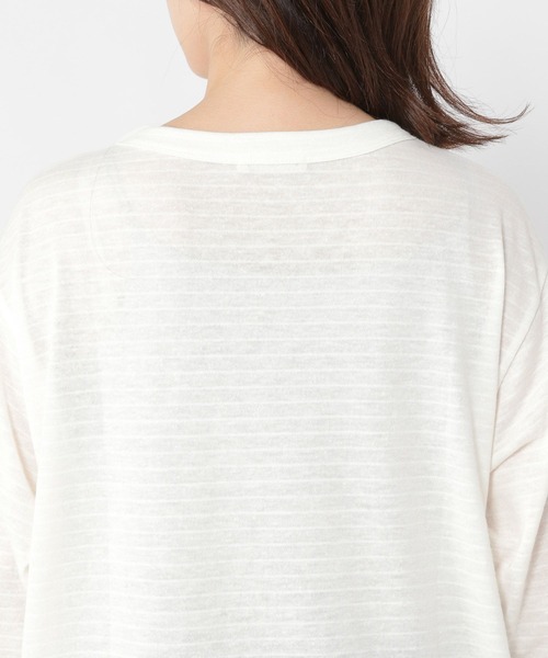 studio CLIP（スタディオクリップ）の「アソートシャドーボーダースラブプルオーバー（Tシャツ/カットソー・レディース・その他1/ライトグリーン/オフホワイト/その他2・FREE）」の13枚目の写真