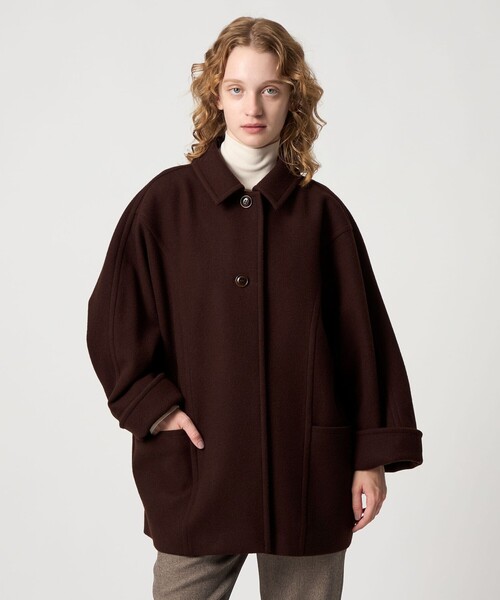 【未使用・年末年始限定価格】steven alan ショートコート Steven Alan＞ウール ショート コート（ステンカラーコート
