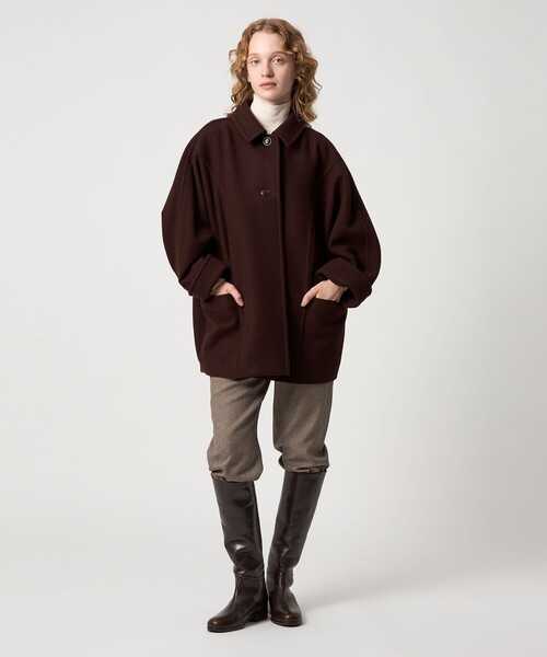 【未使用・年末年始限定価格】steven alan ショートコート Steven Alan＞ウール ショート コート（ステンカラーコート
