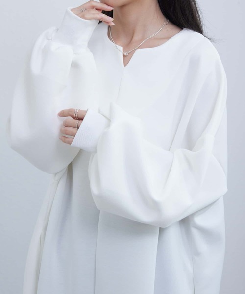 MAISON DE THERESE(メゾン ド テレーズ)の「ルーズシルエット スウェットワンピース(ワンピース・レディース・ブラック/グレー/ベージュ/ホワイト・FREE)」の20枚目の写真
