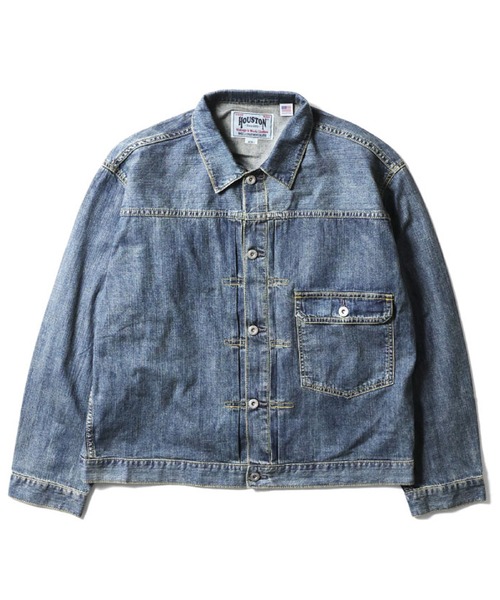 HOUSTON（ヒューストン）の「HOUSTON デニムシャツジャケット（デニムジャケット・メンズ・ブルー系その他/ブルー系その他2/ブルー系その他3・38/40/42/44）」の2枚目の写真