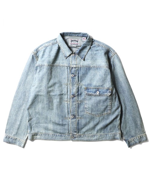 HOUSTON（ヒューストン）の「HOUSTON デニムシャツジャケット（デニムジャケット・メンズ・ブルー系その他/ブルー系その他2/ブルー系その他3・38/40/42/44）」の3枚目の写真