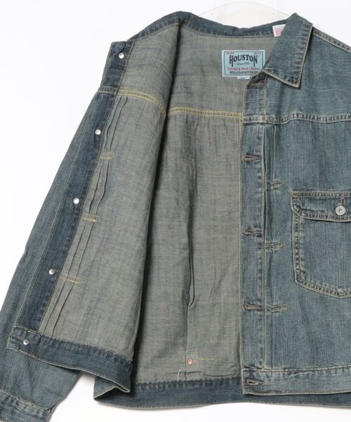 HOUSTON（ヒューストン）の「HOUSTON デニムシャツジャケット（デニムジャケット・メンズ・ブルー系その他/ブルー系その他2/ブルー系その他3・38/40/42/44）」の9枚目の写真