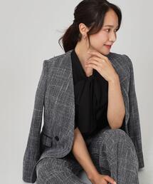 COUP DE CHANCE｜クードシャンスのノーカラージャケット（ツイード