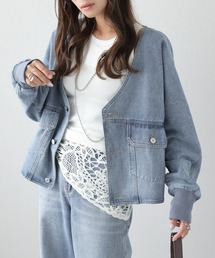 Vネック」に該当するデニムジャケットファッション通販 - ZOZOTOWN