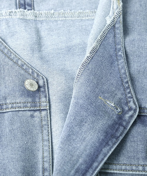 La-gemme(ラジェム)の「Vネックデニムジャケット(デニムジャケット・レディース・ブルー/ネイビー・フリー)」の15枚目の写真