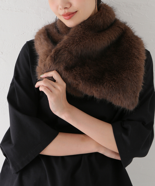 ファー ショール 楽天市場】シルバーフォックスファーストール 毛皮ケープ ファー
