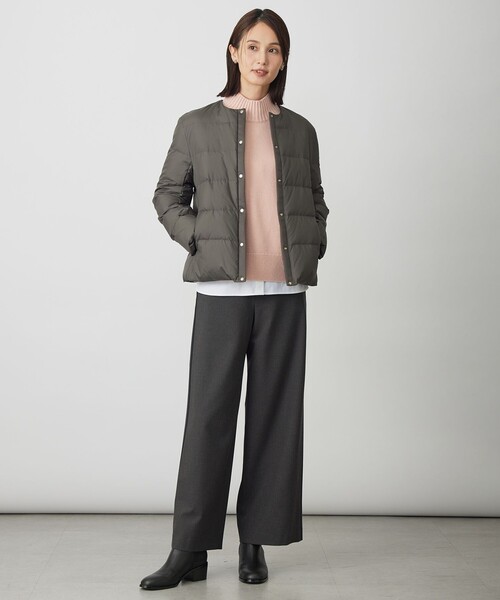 J.PRESS Ladies（J.プレス レディス）の「【洗える】ライトダウン ノーカラー ジャケット（ダウンジャケット/コート・レディース・グレー系/アイボリー系/ブラック系/ブラウン系・S/XS）」の21枚目の写真
