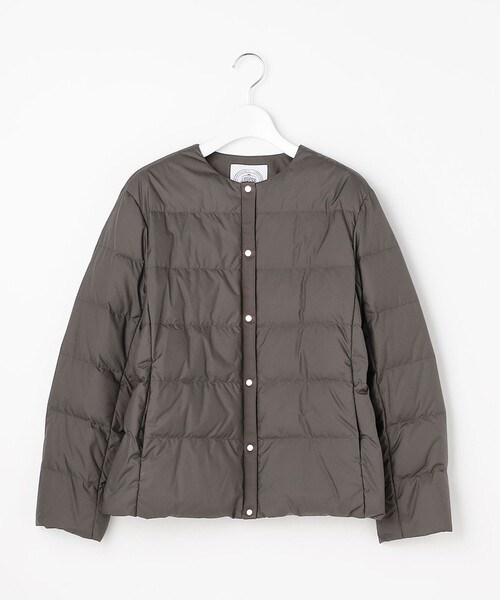 J.PRESS Ladies（J.プレス レディス）の「【洗える】ライトダウン ノーカラー ジャケット（ダウンジャケット/コート・レディース・グレー系/アイボリー系/ブラック系/ブラウン系・S/XS）」の9枚目の写真