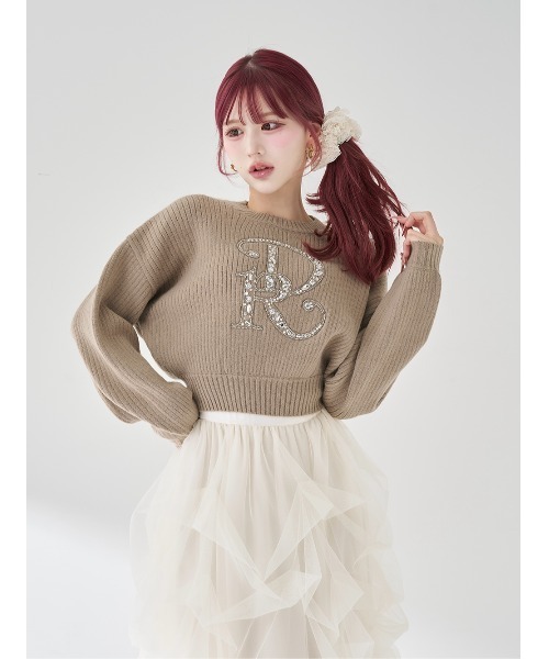 Darich DRビジューリブニットトップス WHT 新品 DRビジューリブニットトップス – Darich (ダーリッチ)