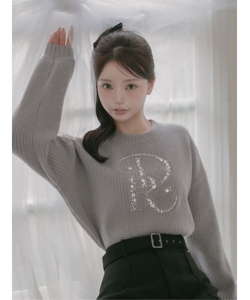 Darich DRビジューボリュームリブニットトップス　② DRビジューボリュームリブニットトップス（ニット/セーター