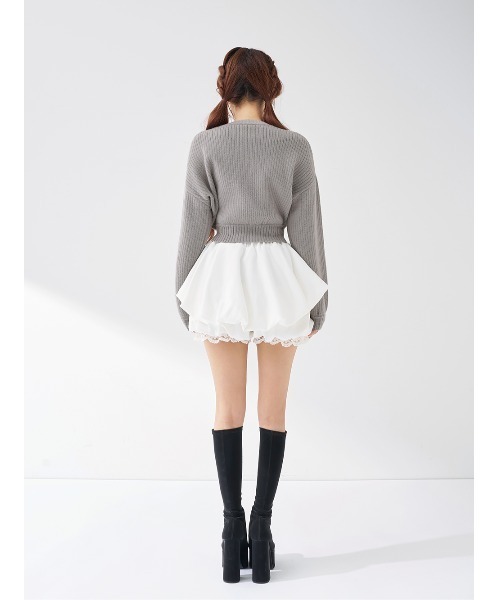 DRビジューボリュームリブニットトップス（ニット/セーター