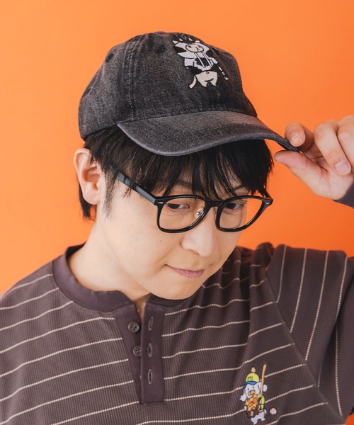 ScoLar(スカラー)の「653332:牛ネコ刺繍デニムキャップ(キャップ・レディース・ブラック/ブルー/サックスブルー系・フリ-)」の7枚目の写真