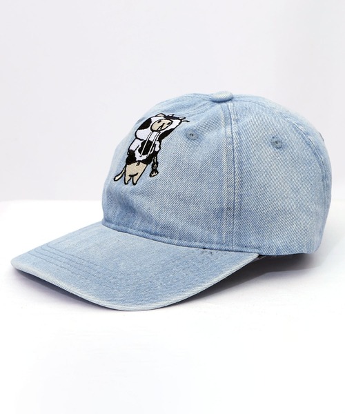ScoLar(スカラー)の「653332:牛ネコ刺繍デニムキャップ(キャップ・レディース・ブラック/ブルー/サックスブルー系・フリ-)」の16枚目の写真