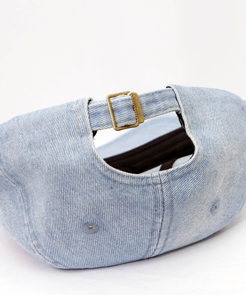 ScoLar(スカラー)の「653332:牛ネコ刺繍デニムキャップ(キャップ・レディース・ブラック/ブルー/サックスブルー系・フリ-)」の18枚目の写真