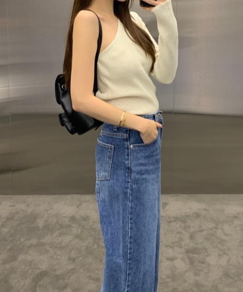 FAVORITO(ファヴォリート)の「オフショルダーニットトップス(その他トップス・レディース・グリーン/キャメル/オフホワイト/ブラック・F)」の21枚目の写真
