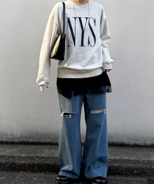 DISCOAT（ディスコート）の「【ユニセックス】Verticalロゴスウェット