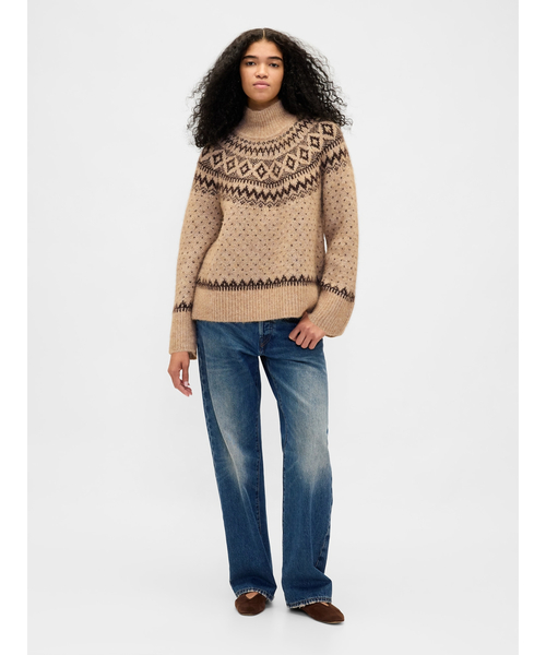 GAP(ギャップ)の「ふわもこ オーバーサイズ タートルネックセーター フェアアイル(ニット/セーター・レディース・マルチ/ブラック・XXS/XL/L/M/S/XS)」の10枚目の写真
