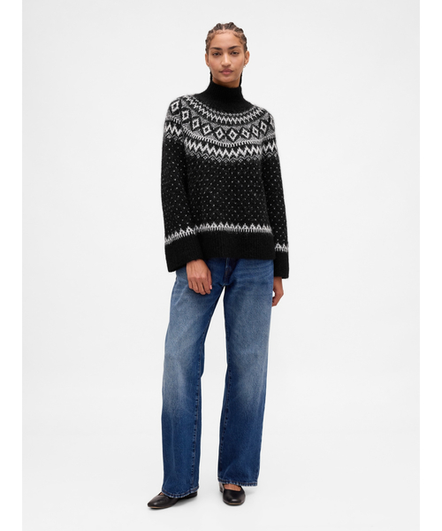 GAP(ギャップ)の「ふわもこ オーバーサイズ タートルネックセーター フェアアイル(ニット/セーター・レディース・マルチ/ブラック・XXS/XL/L/M/S/XS)」の11枚目の写真