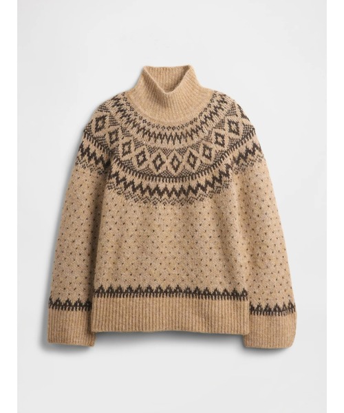 GAP(ギャップ)の「ふわもこ オーバーサイズ タートルネックセーター フェアアイル(ニット/セーター・レディース・マルチ/ブラック・XXS/XL/L/M/S/XS)」の4枚目の写真