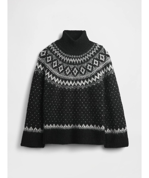 GAP(ギャップ)の「ふわもこ オーバーサイズ タートルネックセーター フェアアイル(ニット/セーター・レディース・マルチ/ブラック・XXS/XL/L/M/S/XS)」の5枚目の写真