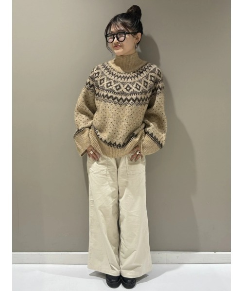 GAP(ギャップ)の「ふわもこ オーバーサイズ タートルネックセーター フェアアイル(ニット/セーター・レディース・マルチ/ブラック・XXS/XL/L/M/S/XS)」の8枚目の写真