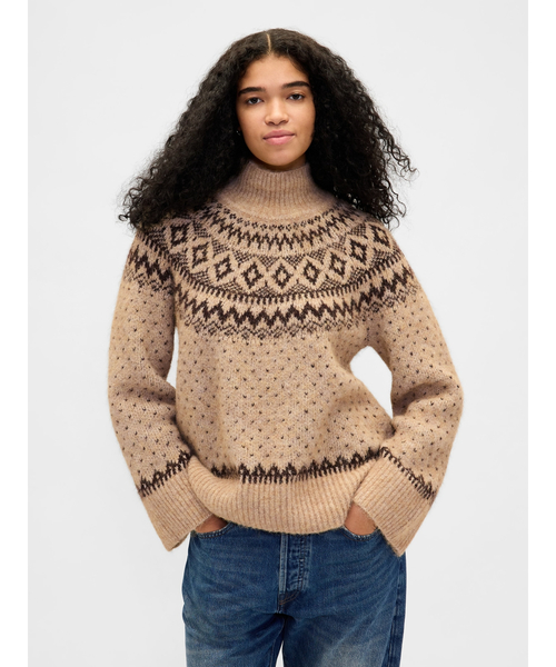 GAP(ギャップ)の「ふわもこ オーバーサイズ タートルネックセーター フェアアイル(ニット/セーター・レディース・マルチ/ブラック・XXS/XL/L/M/S/XS)」の3枚目の写真