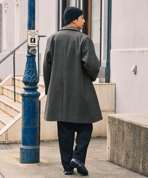 当日発送フォロー割　80’s Thierry Mugler wool coat セール】スライバーウールオーバージャケット / Sliver Wool Overcoat