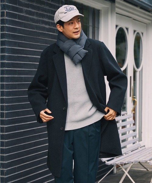 THE CRAFT CREW PRODUCTS(ザクラフトクループロダクツ)の「<静電防止>ニットメルトンオーバーチェスターコート【THE CRAFT CREW PRODUCTS】(チェスターコート・メンズ・チャコール/ブラック/ダークブラウン/ダークネイビー・L/M/S)」の15枚目の写真