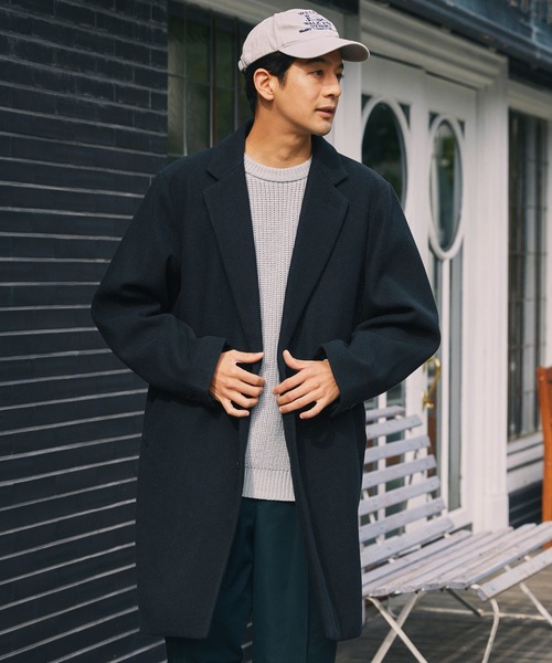 THE CRAFT CREW PRODUCTS(ザクラフトクループロダクツ)の「<静電防止>ニットメルトンオーバーチェスターコート【THE CRAFT CREW PRODUCTS】(チェスターコート・メンズ・チャコール/ブラック/ダークブラウン/ダークネイビー・L/M/S)」の17枚目の写真