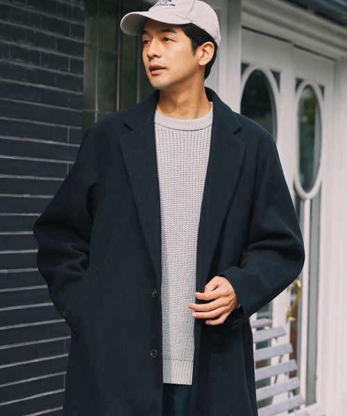 THE CRAFT CREW PRODUCTS(ザクラフトクループロダクツ)の「<静電防止>ニットメルトンオーバーチェスターコート【THE CRAFT CREW PRODUCTS】(チェスターコート・メンズ・チャコール/ブラック/ダークブラウン/ダークネイビー・L/M/S)」の18枚目の写真