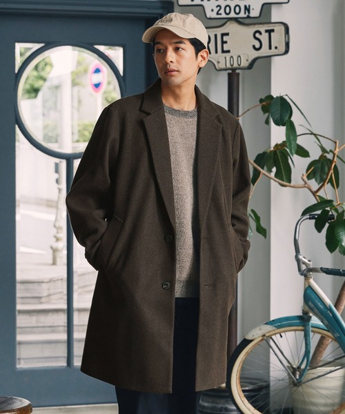 THE CRAFT CREW PRODUCTS(ザクラフトクループロダクツ)の「<静電防止>ニットメルトンオーバーチェスターコート【THE CRAFT CREW PRODUCTS】(チェスターコート・メンズ・チャコール/ブラック/ダークブラウン/ダークネイビー・L/M/S)」の19枚目の写真