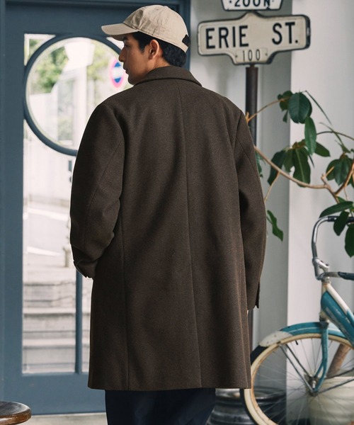 THE CRAFT CREW PRODUCTS(ザクラフトクループロダクツ)の「<静電防止>ニットメルトンオーバーチェスターコート【THE CRAFT CREW PRODUCTS】(チェスターコート・メンズ・チャコール/ブラック/ダークブラウン/ダークネイビー・L/M/S)」の20枚目の写真