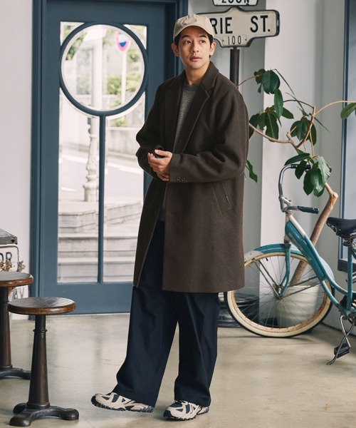 THE CRAFT CREW PRODUCTS(ザクラフトクループロダクツ)の「<静電防止>ニットメルトンオーバーチェスターコート【THE CRAFT CREW PRODUCTS】(チェスターコート・メンズ・チャコール/ブラック/ダークブラウン/ダークネイビー・L/M/S)」の22枚目の写真