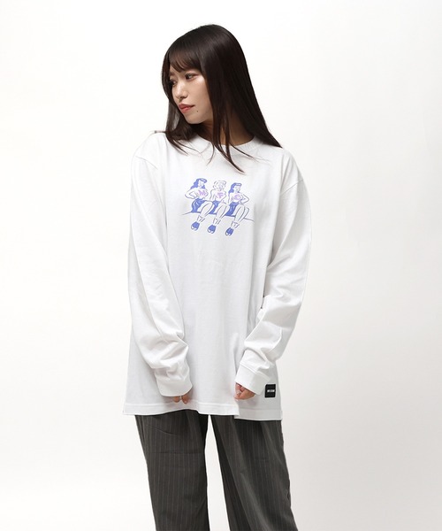 MFC STORE(エムエフシーストア)の「MFC STORE THE FARCICAL THREE L/S TEE(Tシャツ/カットソー・メンズ・ブルー系その他/ホワイト/ピンク系・S/M/L/XL)」の1枚目の写真