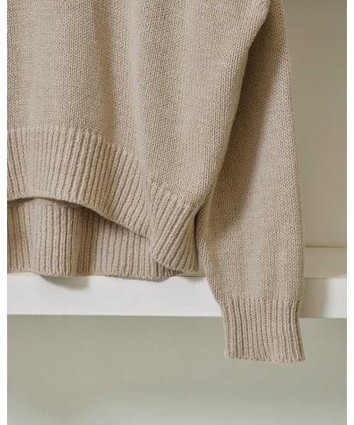 TODAYFUL（トゥデイフル）の「Roundhem Linen Knit（ニット/セーター・レディース・ブラック/ナチュラル・FREE）」の13枚目の写真