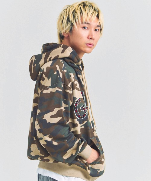 GALLIS ADDICTION（ガリスアディクション）の「GA STONE 柄ZIP HOODIE（パーカー・メンズ・レオパード/カモフラージュ・L/M）」の3枚目の写真