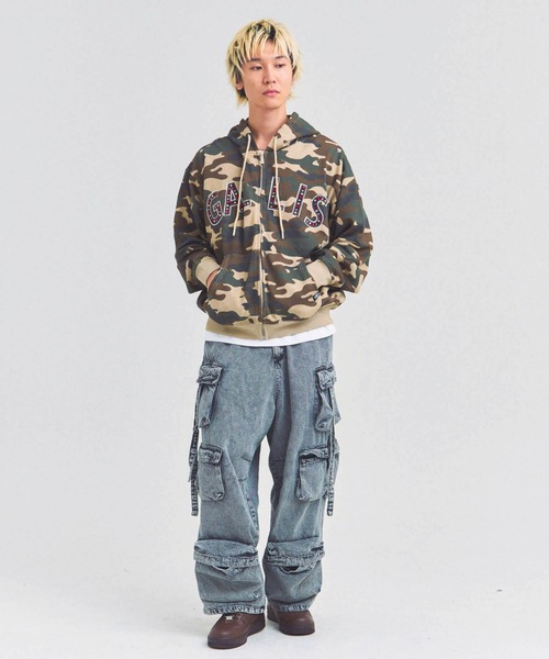 GALLIS ADDICTION（ガリスアディクション）の「GA STONE 柄ZIP HOODIE（パーカー・メンズ・レオパード/カモフラージュ・L/M）」の10枚目の写真