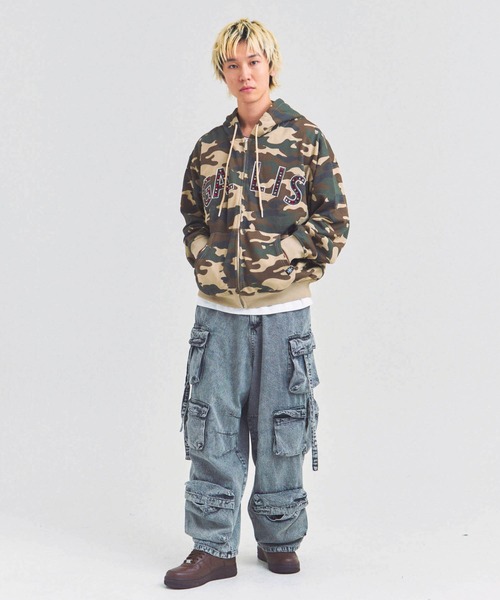 GALLIS ADDICTION（ガリスアディクション）の「GA STONE 柄ZIP HOODIE（パーカー・メンズ・レオパード/カモフラージュ・L/M）」の11枚目の写真