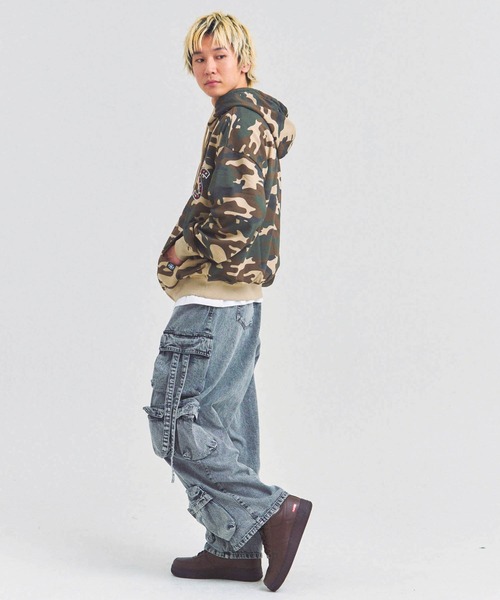 GALLIS ADDICTION（ガリスアディクション）の「GA STONE 柄ZIP HOODIE（パーカー・メンズ・レオパード/カモフラージュ・L/M）」の12枚目の写真