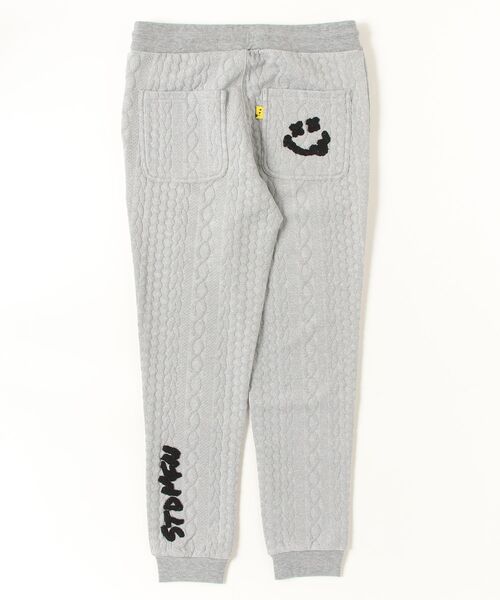 STUD MUFFIN（スタッドマフィン）の「STUD MUFFIN/スタッドマフィン/ケーブルジャガードダブルフェイス サガラ刺繍 リブパンツ（その他パンツ・メンズ・ブラック・3）」の6枚目の写真