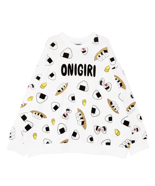 PUNYUS（プニュズ）の「フード総柄スウェット(ONIGIRI)（スウェット・レディース・ブラック・1/2/3/4/5）」の6枚目の写真