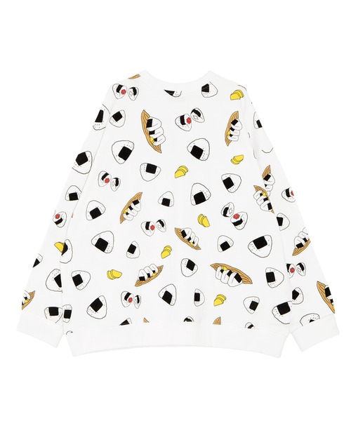 PUNYUS（プニュズ）の「フード総柄スウェット(ONIGIRI)（スウェット・レディース・ブラック・1/2/3/4/5）」の7枚目の写真