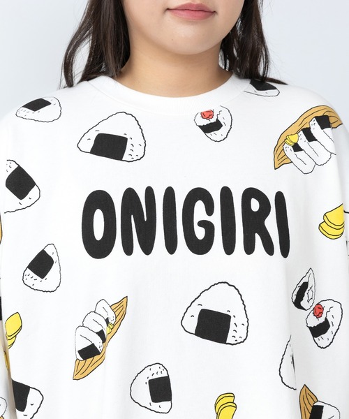 フード総柄スウェット(ONIGIRI)（スウェット）｜PUNYUS（プニュズ）の